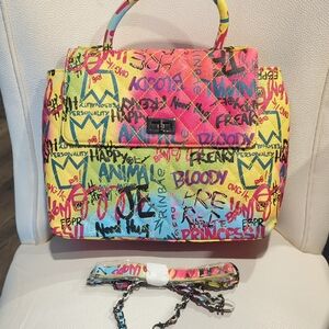 Colorful Graffiti Print Women's Bag